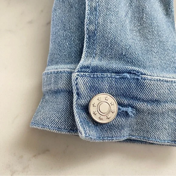 Baby Sara Toddler Jean Jacket Sequins Black, Gold & Silver Stars Size 2T - Picture 6 of 11